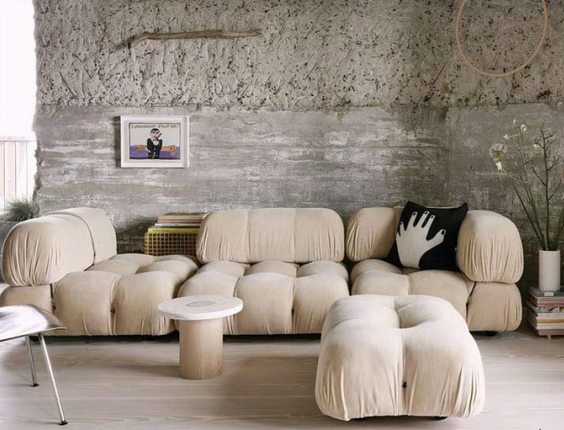 Sofá modular de diseño contemporáneo en ambiente premium